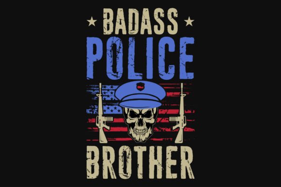 Badass Police Brothers T-Shirt Design: A Graphic Designer's Asset