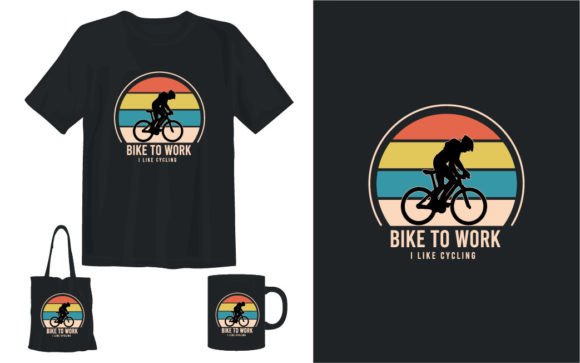 Bike to Work Cycling T-shirt Design: A Creative Asset for Modern Branding
