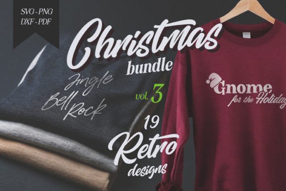 Christmas Shirt Design SVG & PNG Bundle for Designers
