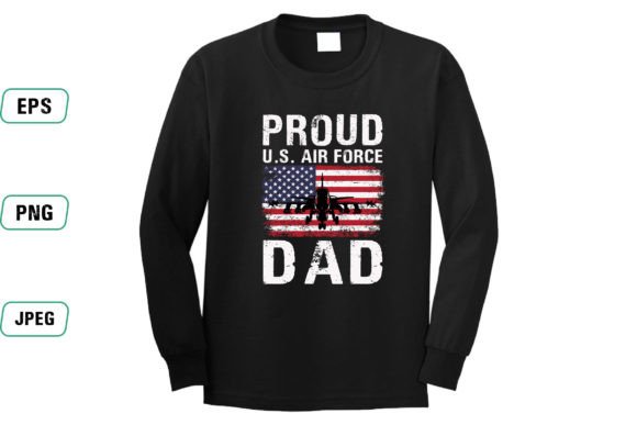Proud Air Force Dad: A Patriotic Design Asset
