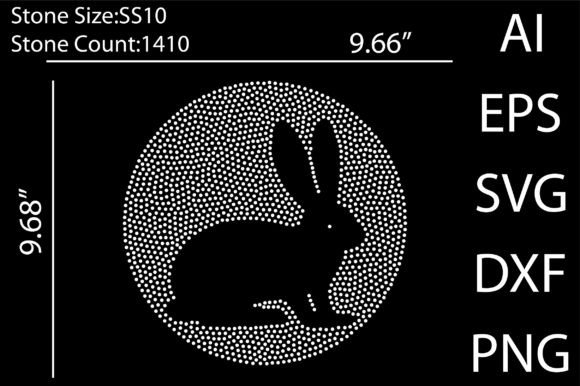 Rabbit Rhinestone Templates Design: A Sparkling Creative Asset