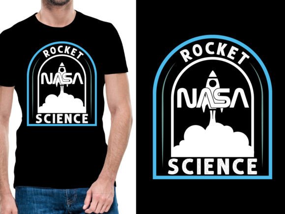 Rocket NASA Science Illustration Design