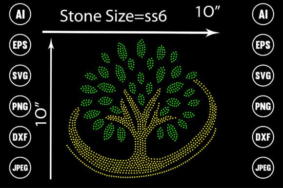 Tree Rhinestone Design: Sparkling Vector Art for Modern Projects