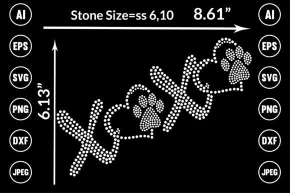 XOXO Rhinestone Templates Design: Sparkle Your Creative Projects